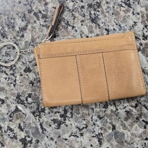 Coach Vintage Leather Keychain Card Holder and Coin Purse